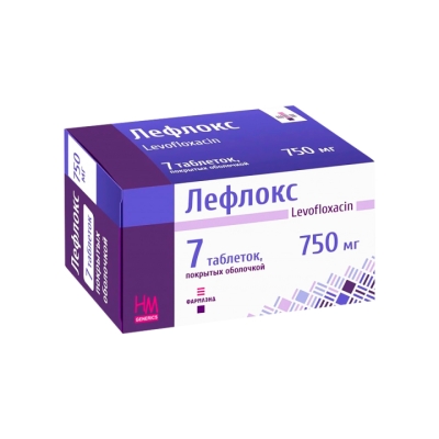 Лефлокс 750 мг таблетки покрытые пленочной оболочкой 7 шт
