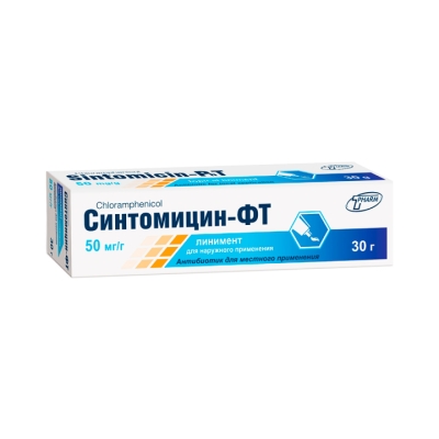 Синтомицин-ФТ 50 мг/г линимент для наружного применения 30 г туба 1 шт