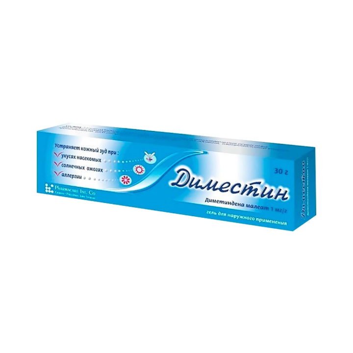 Диместин 1 мг/г гель для наружного применения 30 г туба 1 шт