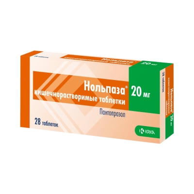 Нольпаза 20 мг таблетки кишечнорастворимые 28 шт