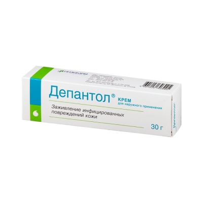 Депантол 52,5 мг+8,02 мг/г крем для наружного применения 30 г туба 1 шт
