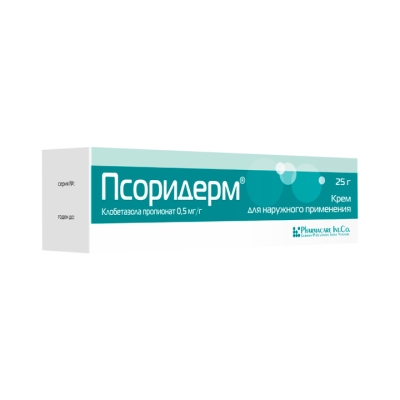 Псоридерм 0,5 мг/г крем для наружного применения 25 г туба 1 шт