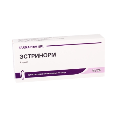 Эстринорм 0,5 мг суппозитории вагинальные 15 шт