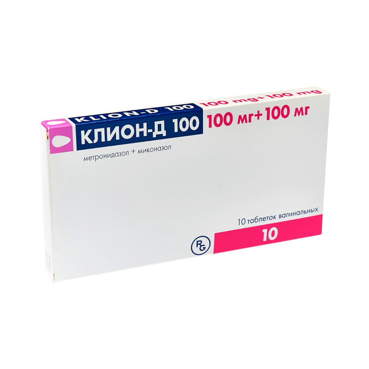 Клион-Д 100 мг+100 мг таблетки вагинальные 10 шт