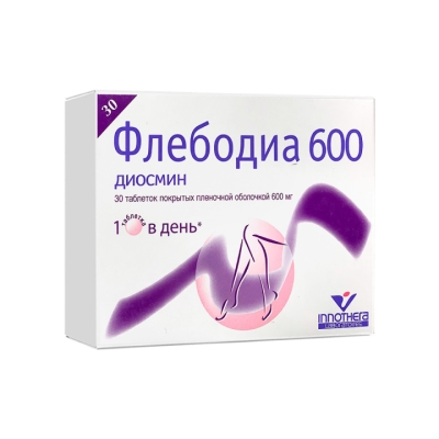 Флебодиа 600 мг таблетки покрытые пленочной оболочкой 30 шт