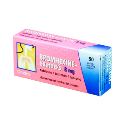 Бромгексин Гриндекс 8 мг таблетки 50 шт