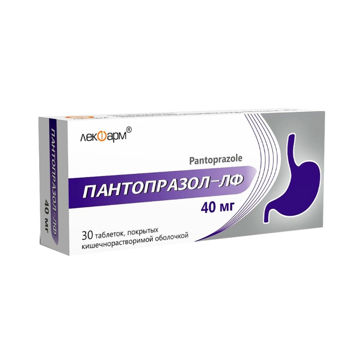 Пантопразол-ЛФ 40 мг таблетки кишечнорастворимые 30 шт