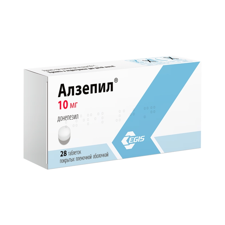 Алзепил 10 мг таблетки покрытые оболочкой 28 шт