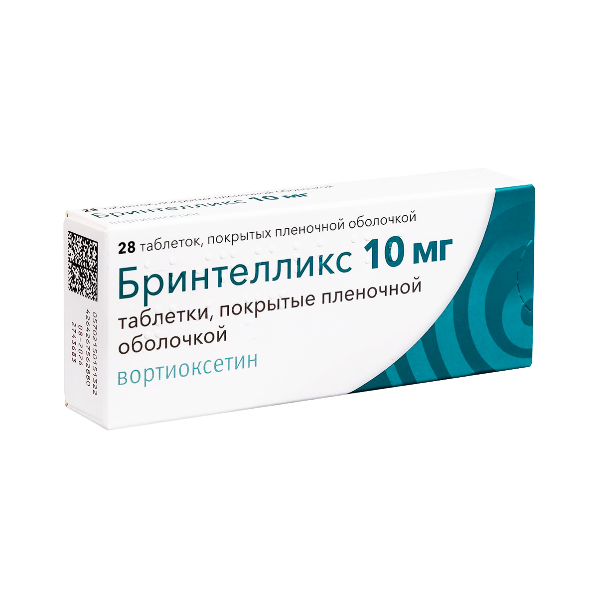 Бринтелликс 10 мг таблетки покрытые пленочной оболочкой 28 шт