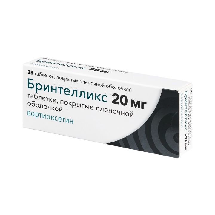 Бринтелликс 20 мг таблетки покрытые пленочной оболочкой 28 шт