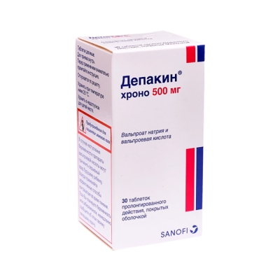Депакин Хроно 500 мг таблетки пролонгированного действия 30 шт