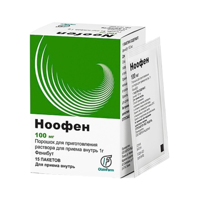 Ноофен 100 мг порошок для приготовления раствора для приема внутрь пакет 15 шт