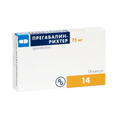 Прегабалин-Рихтер 75 мг капсулы 14 шт