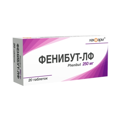 Фенибут-ЛФ 250 мг таблетки 20 шт