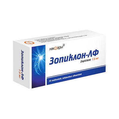 Зопиклон-ЛФ 7,5 мг таблетки покрытые оболочкой 30 шт