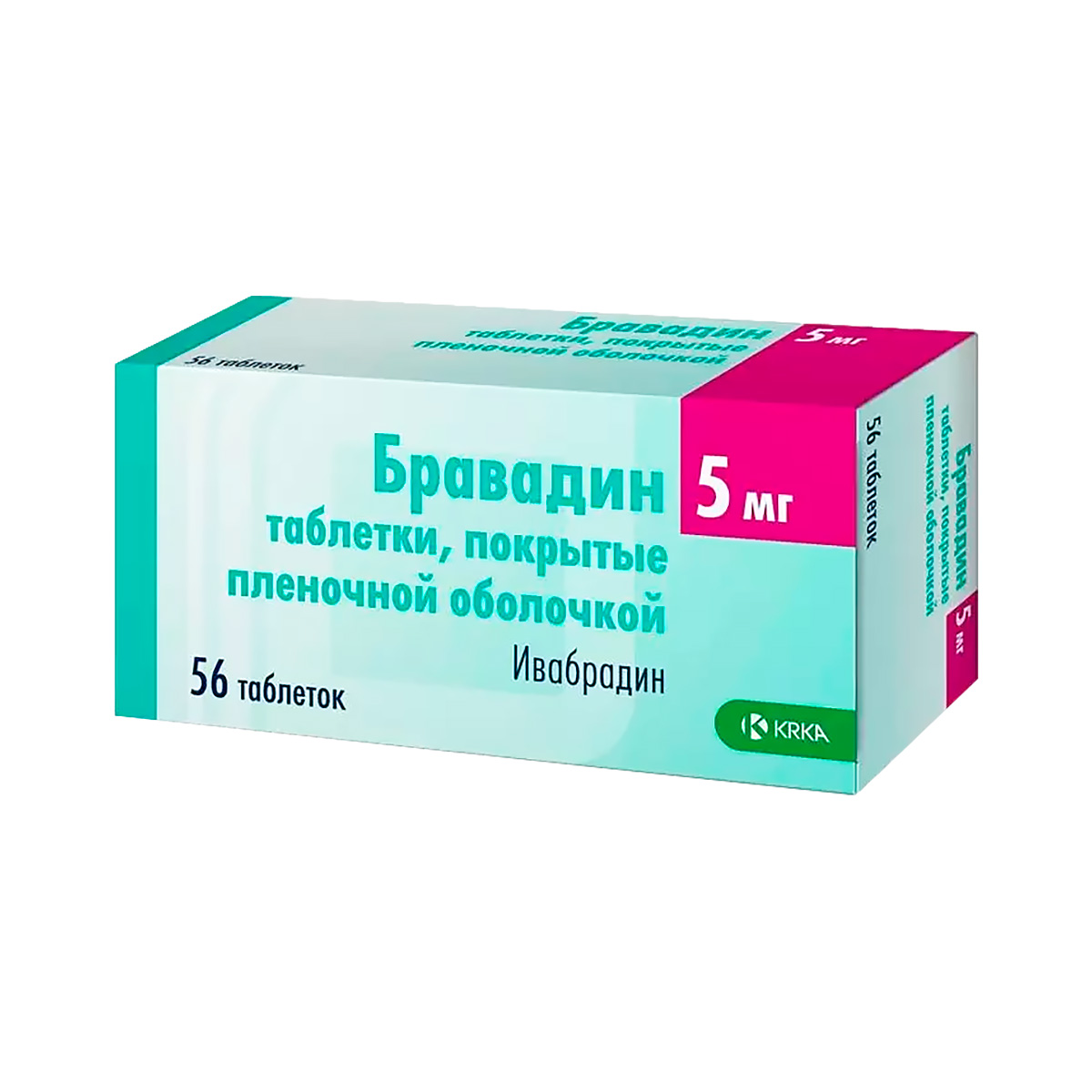 Бравадин 5 мг таблетки покрытые пленочной оболочкой 56 шт
