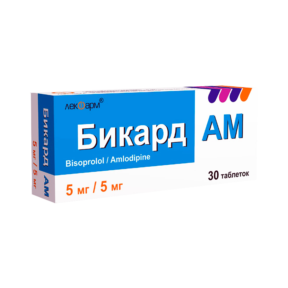 Бикард АМ 5 мг+5 мг таблетки 30 шт