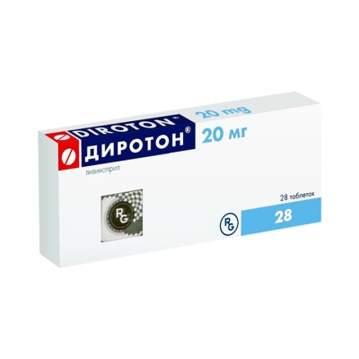 Диротон 20 мг таблетки 28 шт