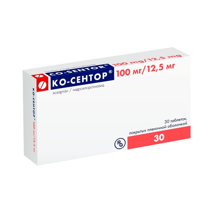 Ко-Сентор 100 мг+12,5 мг таблетки покрытые пленочной оболочкой 30 шт