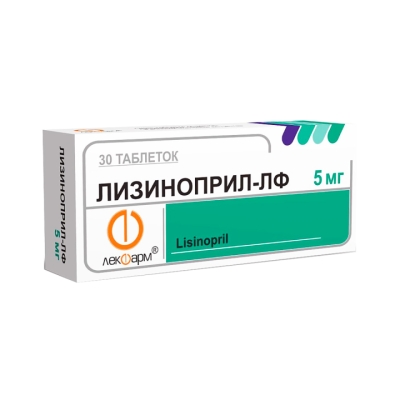 Лизиноприл-ЛФ 5 мг таблетки 30 шт
