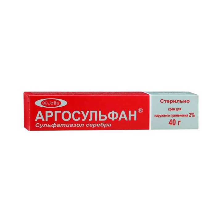 Аргосульфан 20 мг/г крем для наружного применения 40 г туба 1 шт
