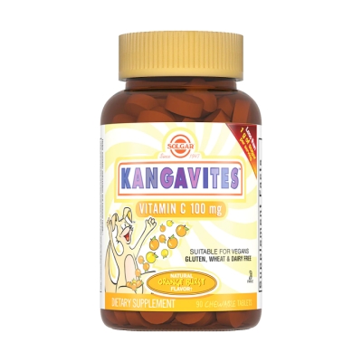 Кангавитес с витамином С со вкусом апельсина 100 мг таблетки жевательные для детей 90 шт Solgar