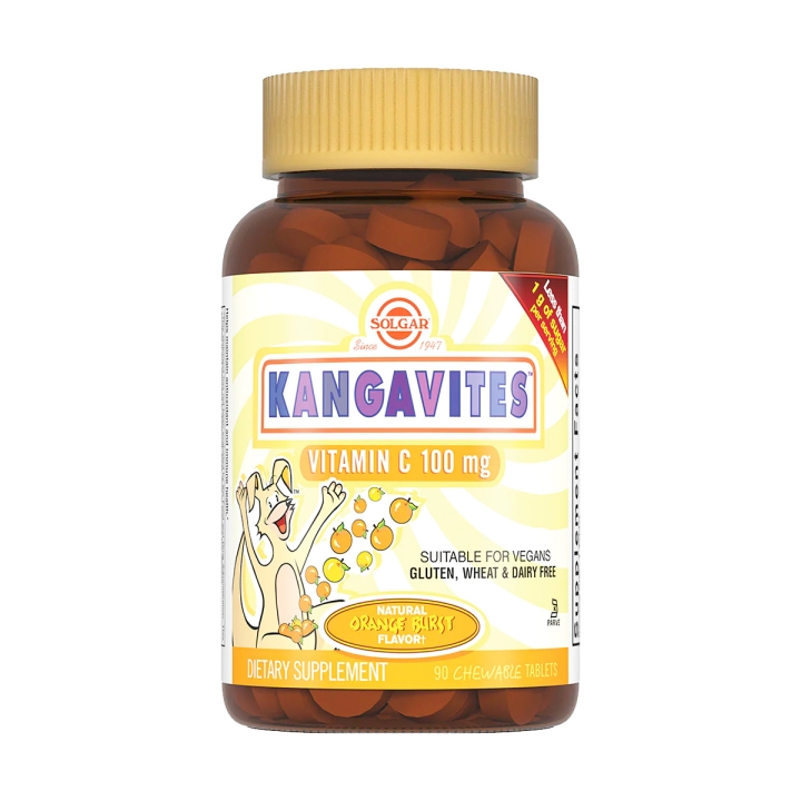 Кангавитес с витамином С со вкусом апельсина 100 мг таблетки жевательные для детей 90 шт Solgar