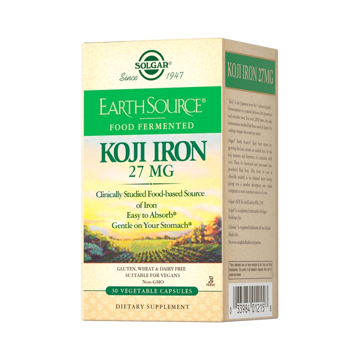 Железо в ферментированной культуре Коджи 27 мг капсулы 30 шт Solgar