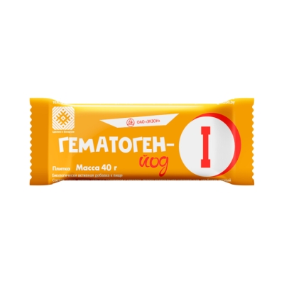Гематоген-йод плитка 40 г 1 шт Экзон