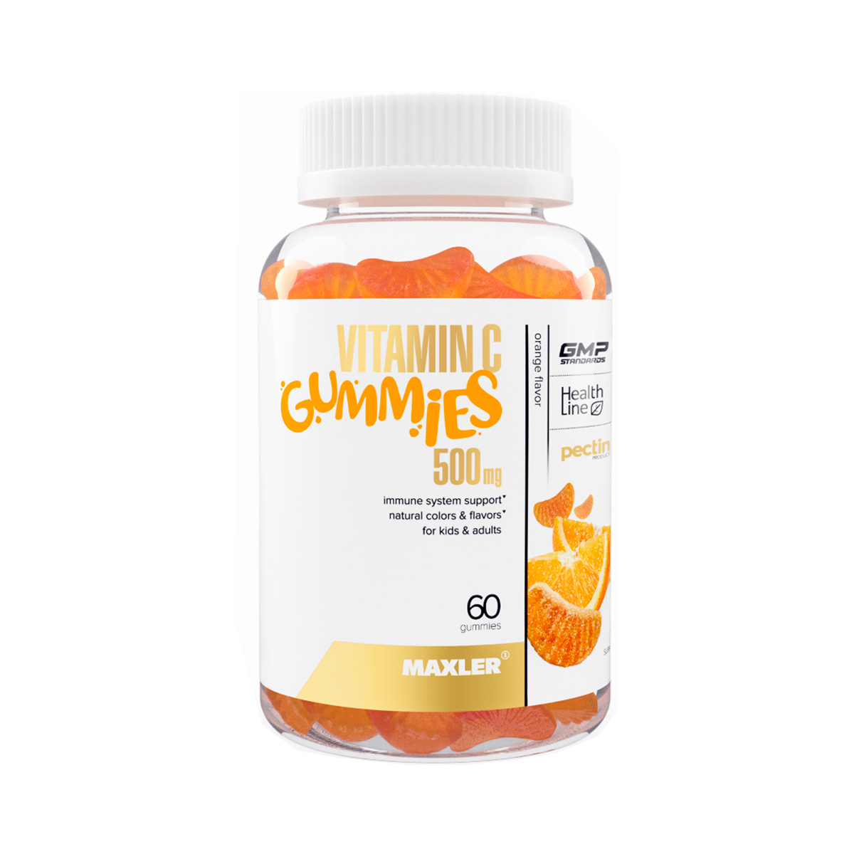 Витамин С Гаммиз апельсин 500 мг конфеты жевательные 3 г 60 шт Maxler