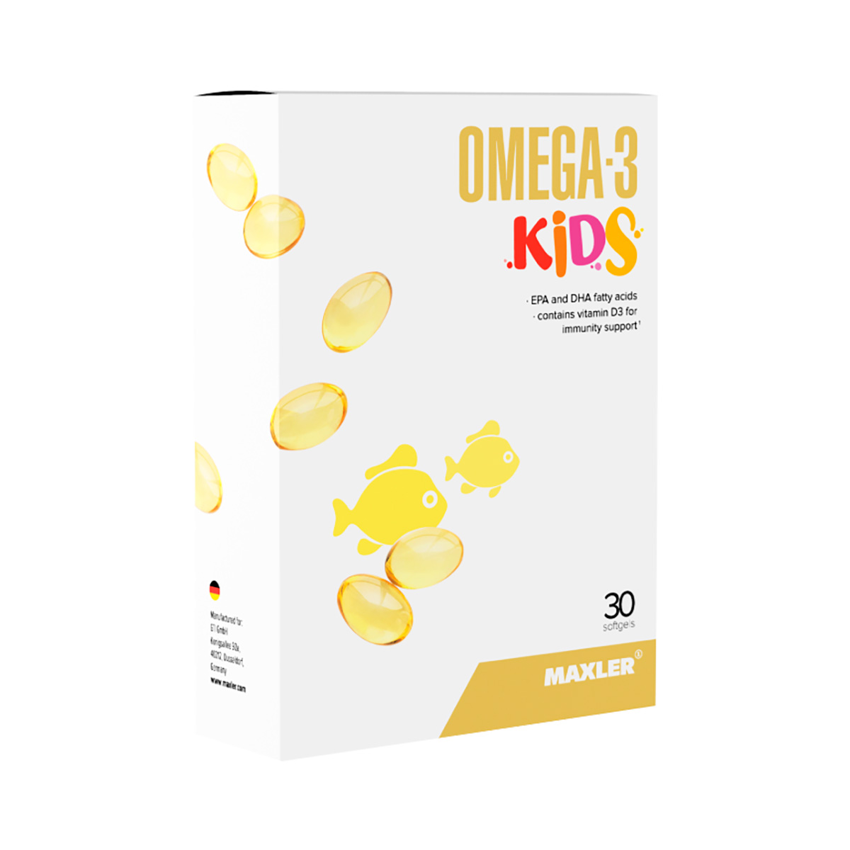 Омега-3 Кидс капсулы для детей 0,78 г 30 шт Maxler