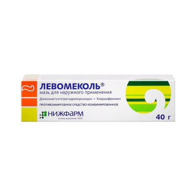 Левомеколь 40 мг+7,5 мг/г мазь для наружного применения 40 г туба 1 шт
