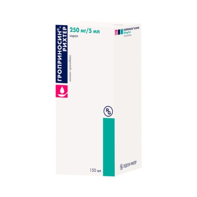 Гроприносин-Рихтер 250 мг/ 5 мл сироп 150 мл флакон 1 шт