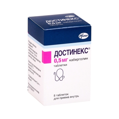Достинекс 0,5 мг таблетки 8 шт
