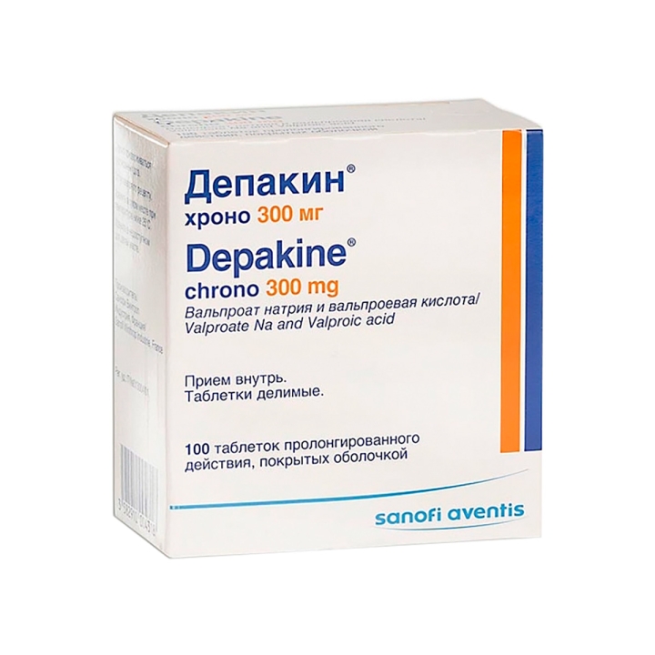Депакин Хроно 300 мг таблетки пролонгированного действия 100 шт
