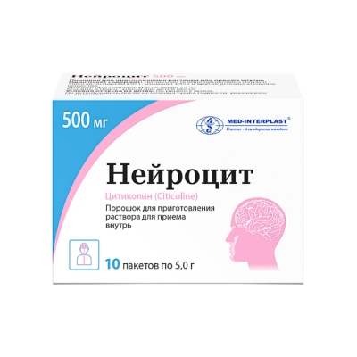Нейроцит 500 мг порошок для приготовления раствора для приема внутрь 5 г пакет 10 шт