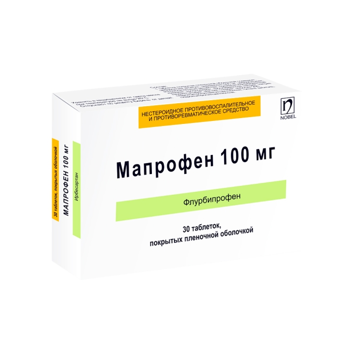 Мапрофен 100 мг таблетки покрытые пленочной оболочкой 30 шт