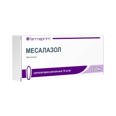 Месалазол 250 мг суппозитории ректальные 14 шт