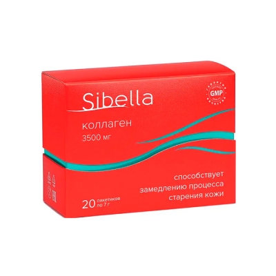 Коллаген порошок для приготовления раствора для приема внутрь 7 г пакет 20 шт Sibella