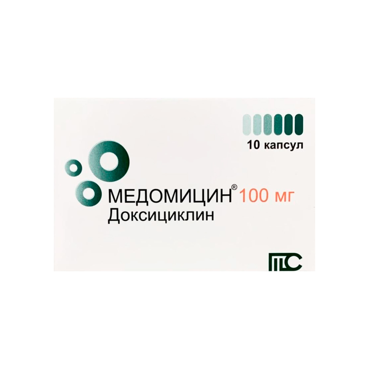 Медомицин 100 мг капсулы 10 шт