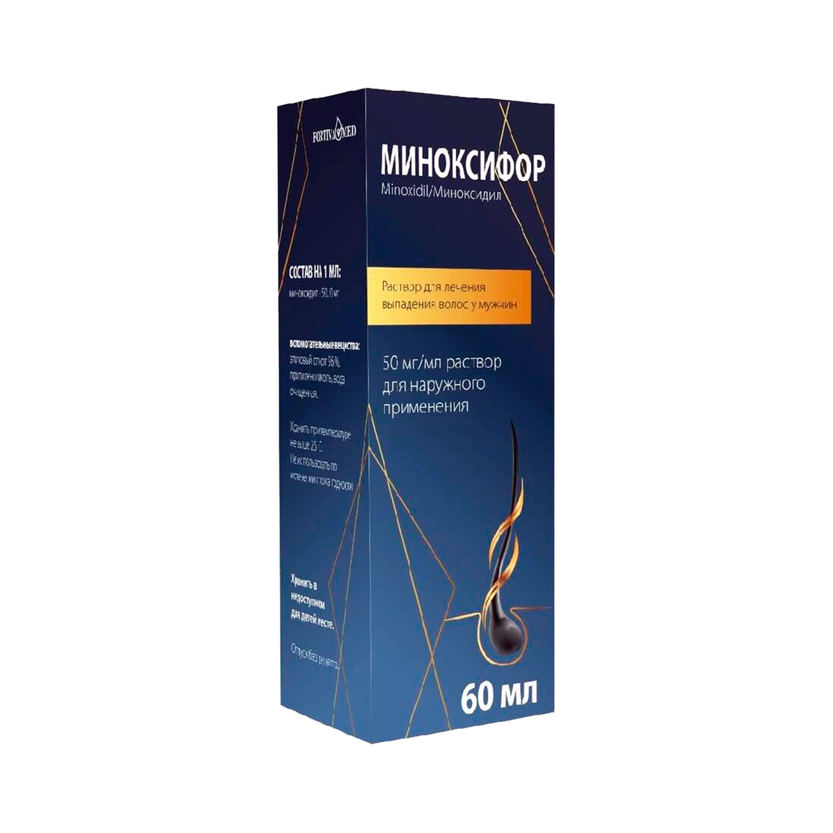 Миноксифор 50 мг/мл раствор для наружного применения 60 мл флакон 1 шт