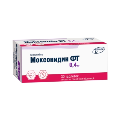 Моксонидин ФТ 0,4 мг таблетки покрытые пленочной оболочкой 30 шт