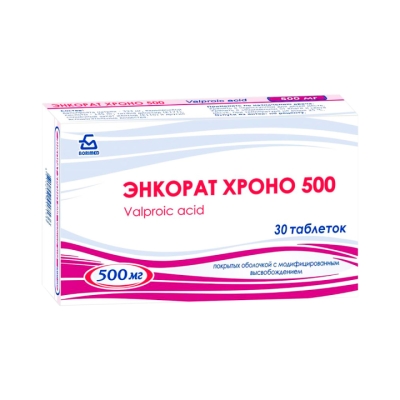 Энкорат Хроно 500 мг таблетки с модифицированным высвобождением 30 шт