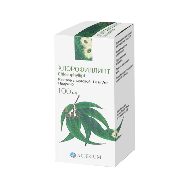 Хлорофиллипт 10 мг/мл раствор для наружного применения спиртовой 100 мл флакон 1 шт