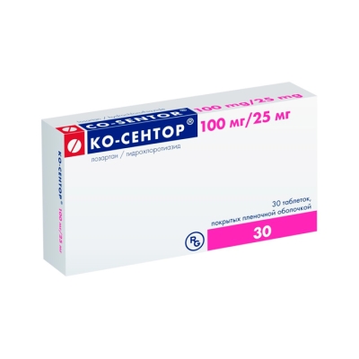 Ко-Сентор 100 мг+25 мг таблетки покрытые пленочной оболочкой 30 шт