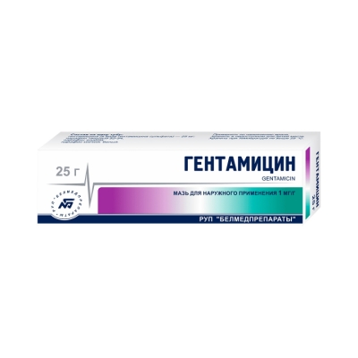 Гентамицин 1 мг/г мазь для наружного применения 25 г туба 1 шт
