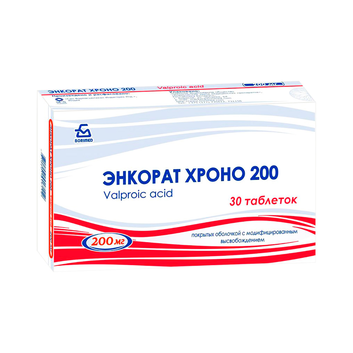 Энкорат Хроно 200 мг таблетки с модифицированным высвобождением 30 шт