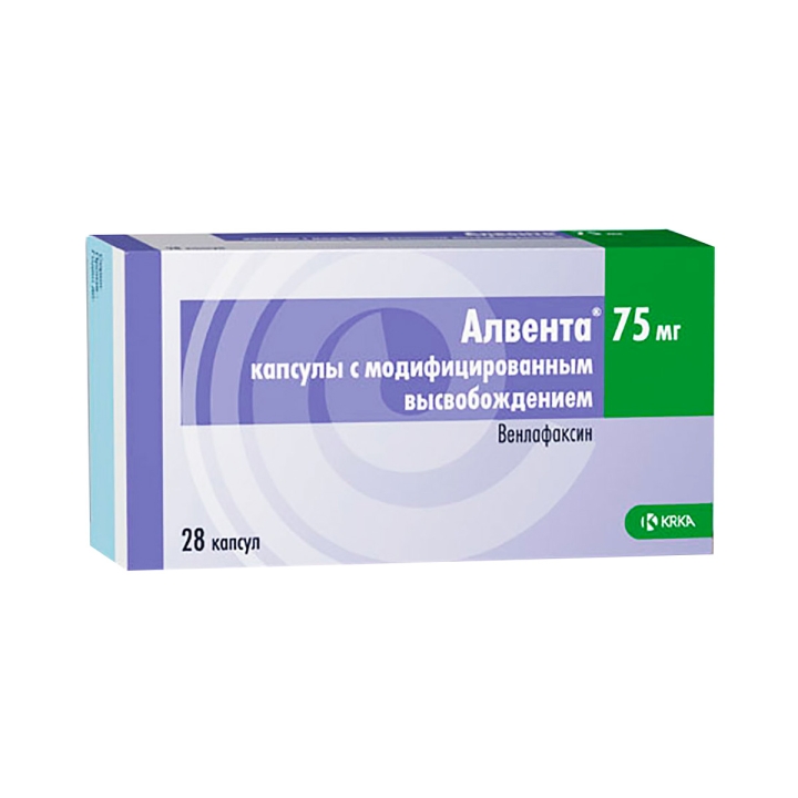 Алвента 75 мг капсулы с модифицированным высвобождением 28 шт