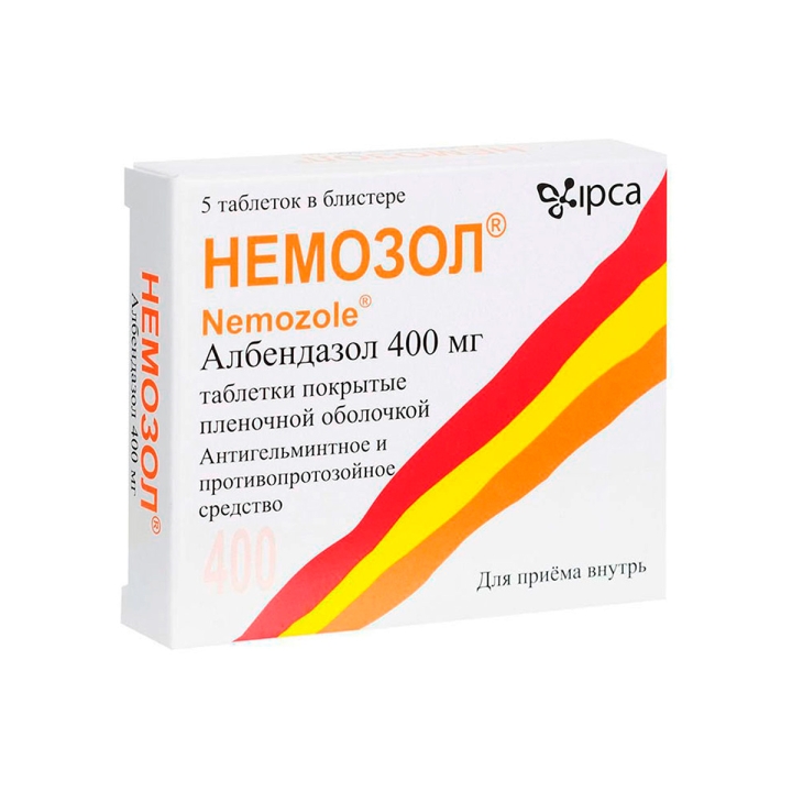 Немозол 400 мг таблетки покрытые пленочной оболочкой 5 шт