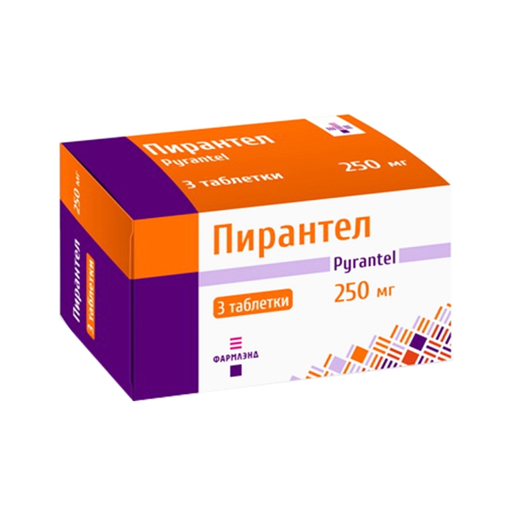 Пирантел 250 мг таблетки 3 шт
